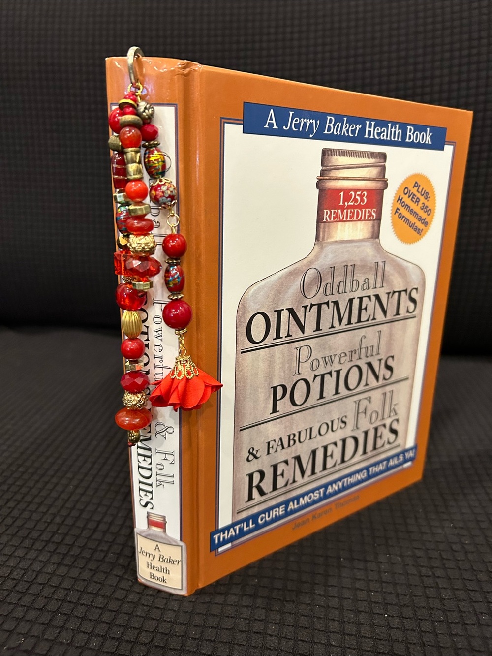 Red Beaded Bookmark with Tassel